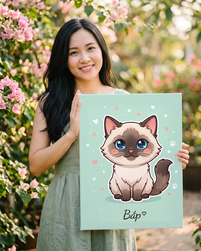 Tranh hoạt hình Chibi · mèo Ragdoll